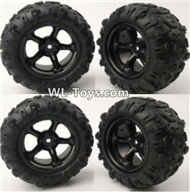 PXtoys 9300 Spare parts-21-02 9300 9302 Wheel unit(4 set)-Can only be used for 9300 9302 Car,PXtoys 9300 RC Car Parts,PXtoys 9300 RC Truck Spare parts Accessories,1:18 4WD High Speed Buggy Parts